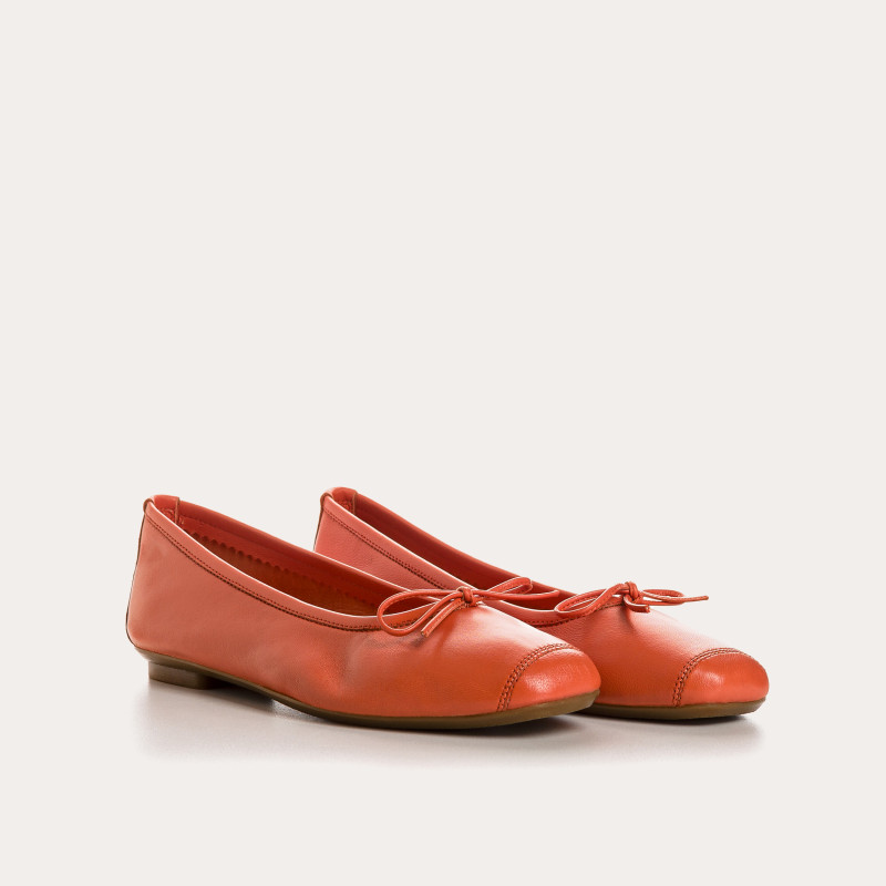 Harmony smooth leather ballerinas