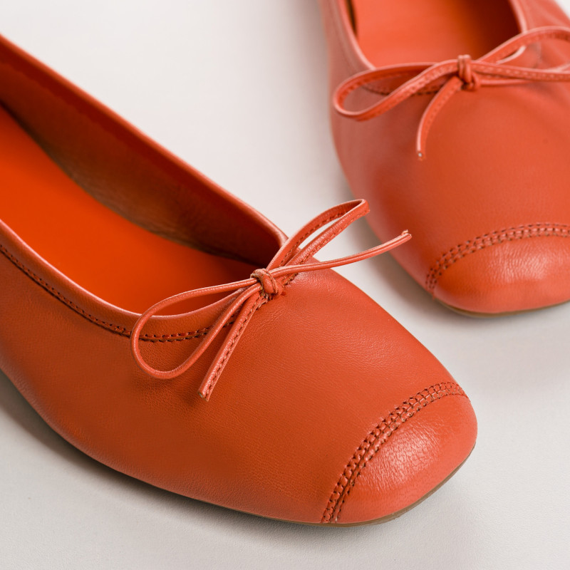 Harmony smooth leather ballerinas