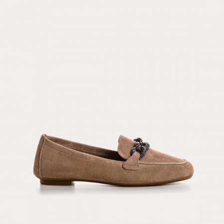 MOCASSINS HOLDING CUIR VELOURS