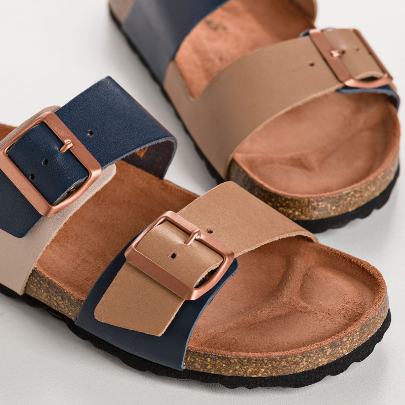 Nepal flange sandals - Women's two-tone anatomical shoes | Reqins