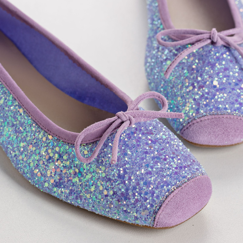 Harmony ballerinas with glitter and square tip