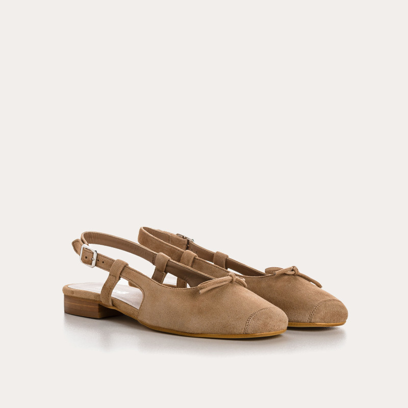 Slingback Circee black suede balloons