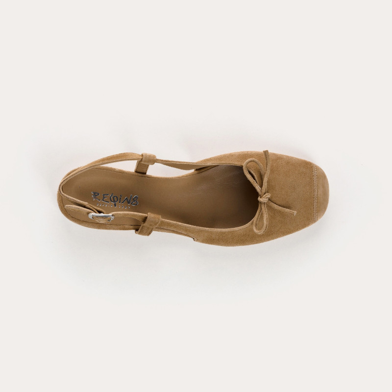 Slingback Circee black suede balloons