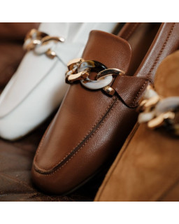 Mocassins Bijou Femme Cuir - HOREL | Reqins