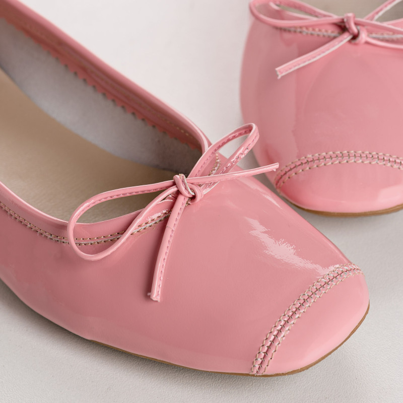 Purple Purple Purple Leather Ballerinas