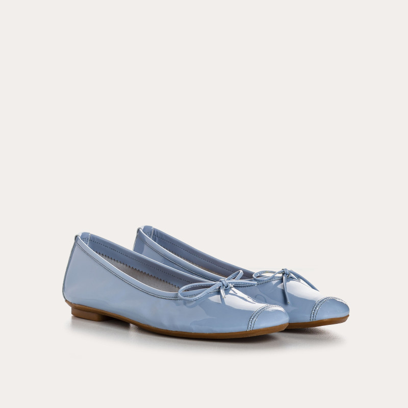 Purple Purple Purple Leather Ballerinas