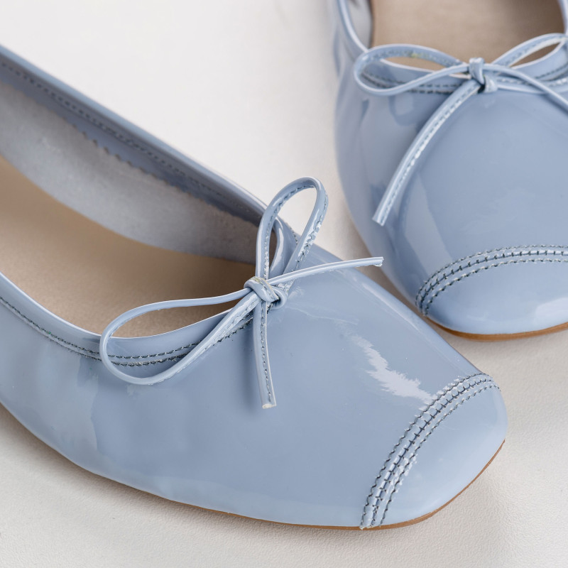 Purple Purple Purple Leather Ballerinas