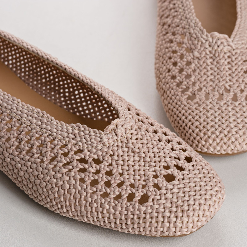 Hanaba Openwork Crochet Ballerinas | Reqins