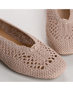 Hanaba Openwork Crochet Ballerinas | Reqins