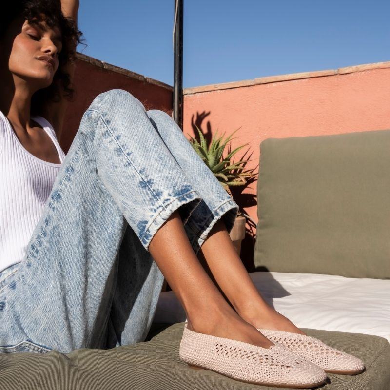 Hanaba Openwork Crochet Ballerinas | Reqins