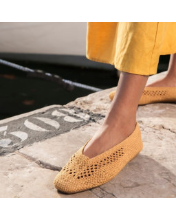Hanaba Openwork Crochet Ballerinas | Reqins