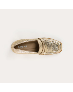 Lennon moccasins - Women's metallic leather shoes | Reqins