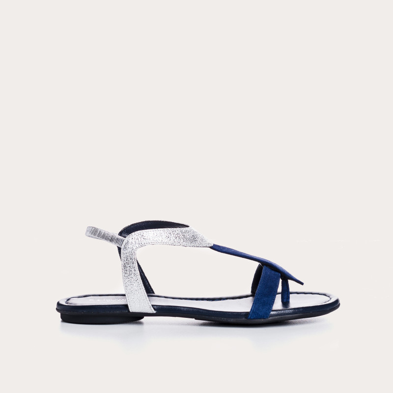 Bernie velvet leather and metal sandals