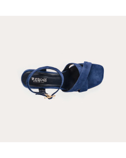 Sandales OLIVINE - chaussures à talons cuir velours femme | REQINS