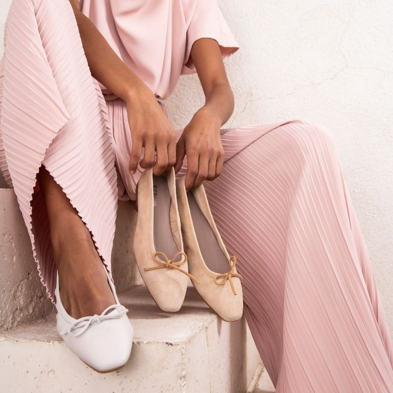 Traviata Ballerinas - Suede Women's Shoes | Reqins