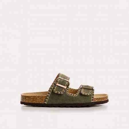 MULES NUBIA FOLK CUIR VELOURS