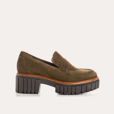 Mocassins Belina chunky en cuir velours