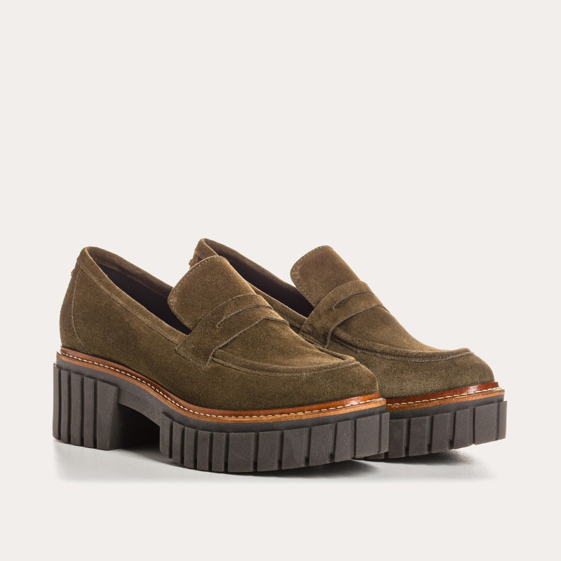 Belina Chunky Moccasins in suede