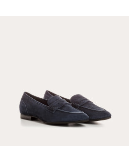 Suede round tips loafers