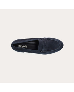 Suede round tips loafers