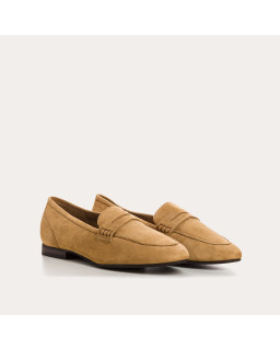 Suede round tips loafers