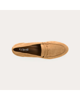 Suede round tips loafers