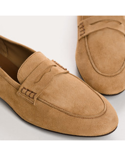 Suede round tips loafers