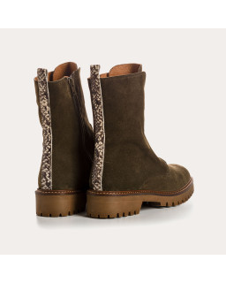 Boots chelsea suede with elastic and interior zip