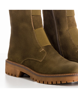 Boots chelsea suede with elastic and interior zip