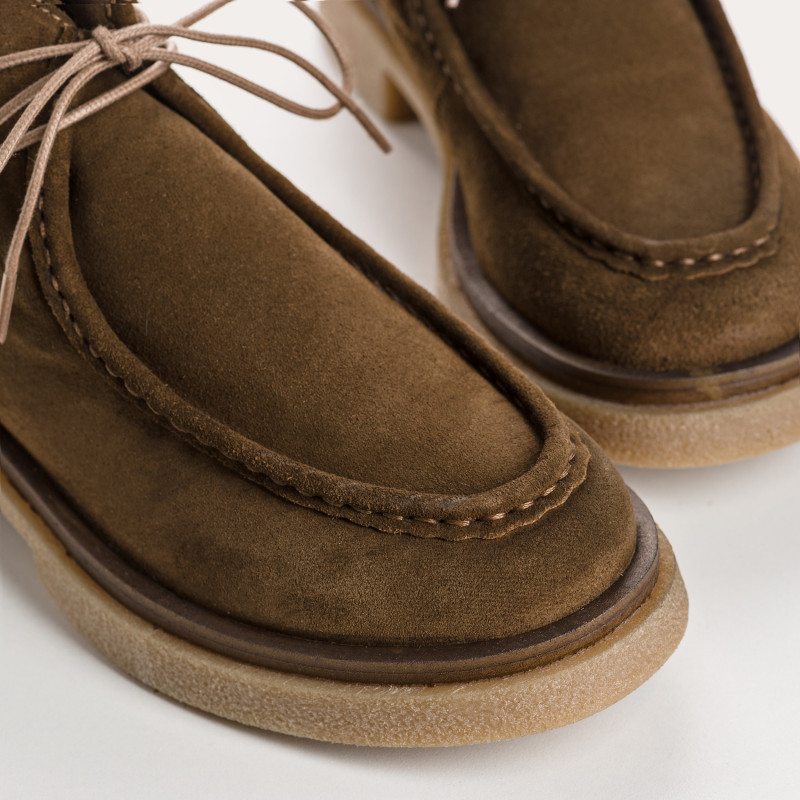 Derbies Fortuna - Suede Shoes Woman I Reqins