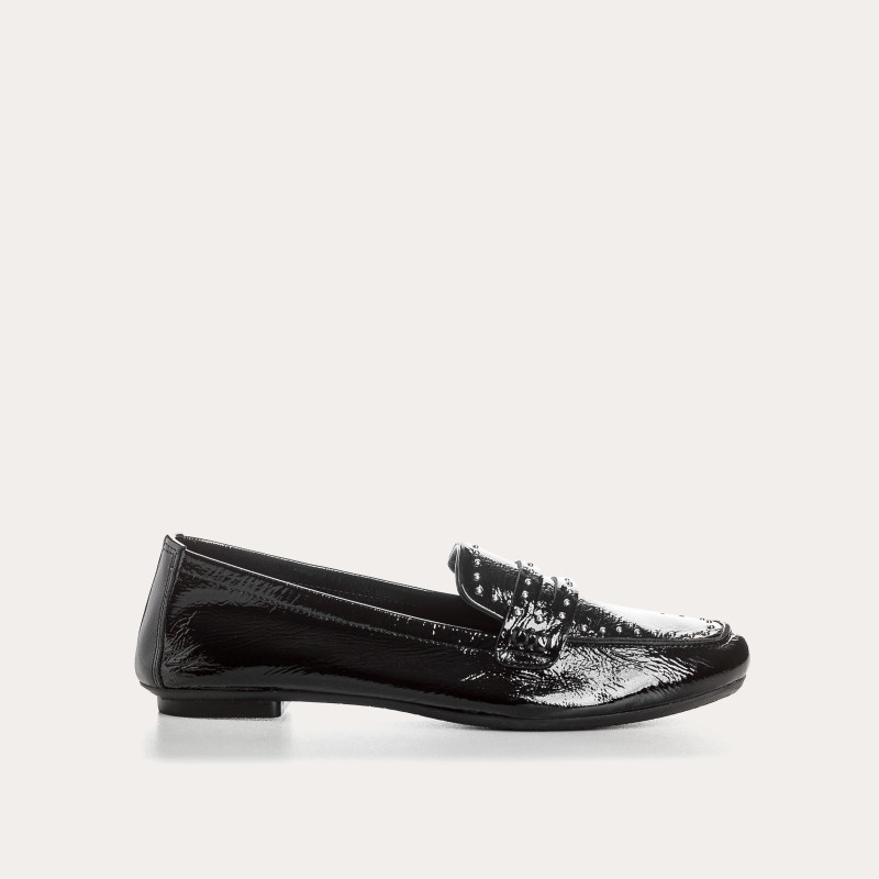 Black College College Leather Loafers