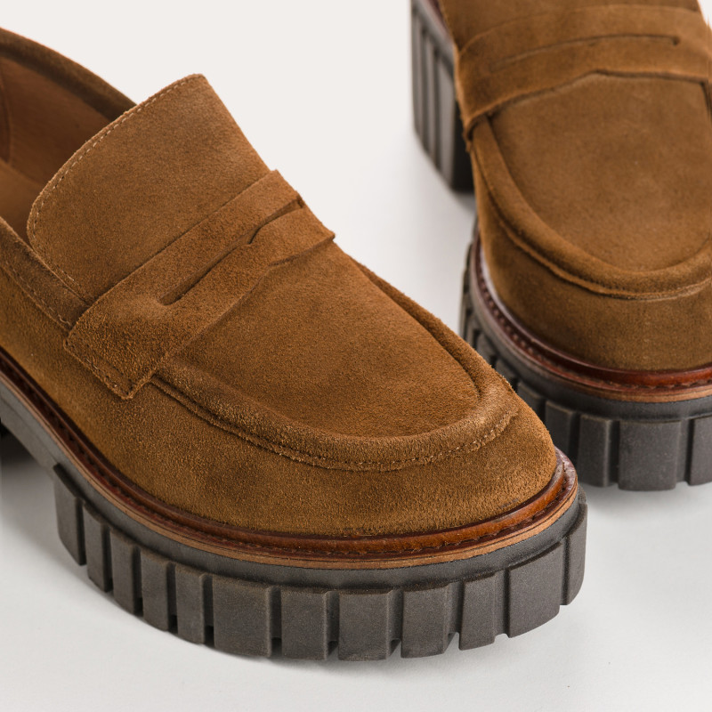 Belina Chunky Moccasins in suede