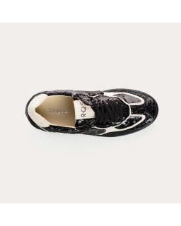 Black / Off-White Women's Charleston Lace-up Charleston Lace-up Charleston Style