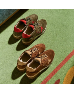 Baskets Mania en cuir velours | Reqins