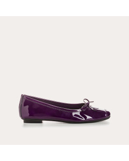 Purple Purple Purple Leather Ballerinas