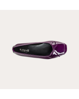 Purple Purple Purple Leather Ballerinas