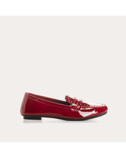 Red College Leather Red College Loafers