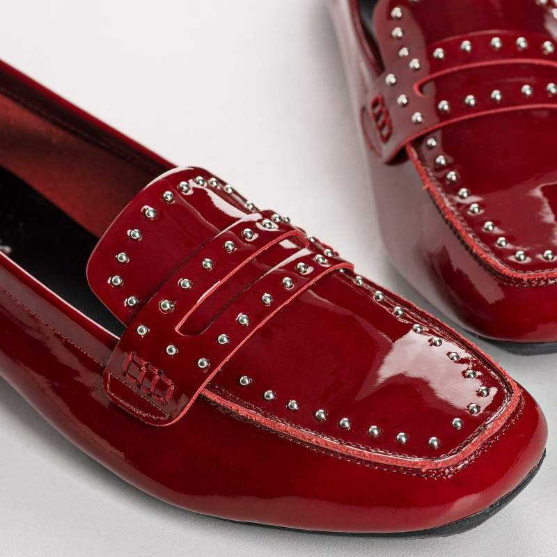 Red College Leather Red College Loafers