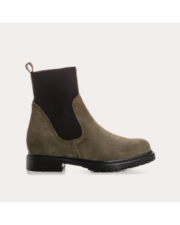 Boots chelsea velvet leather with elastic