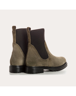 Boots chelsea velvet leather with elastic