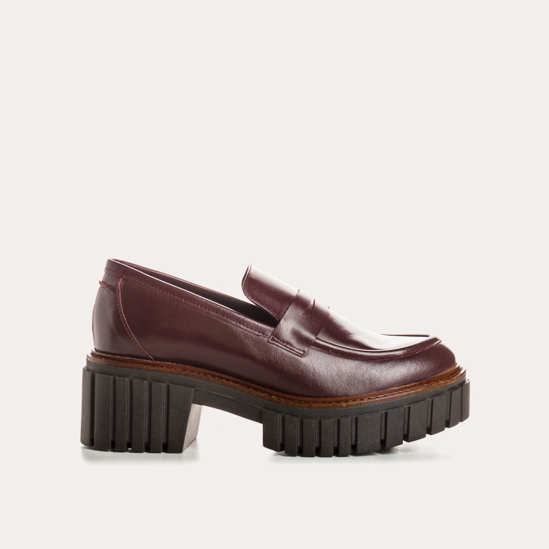 Chunky leather moccasins smooth