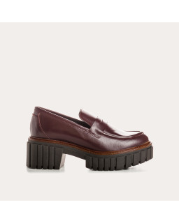 Chunky leather moccasins smooth