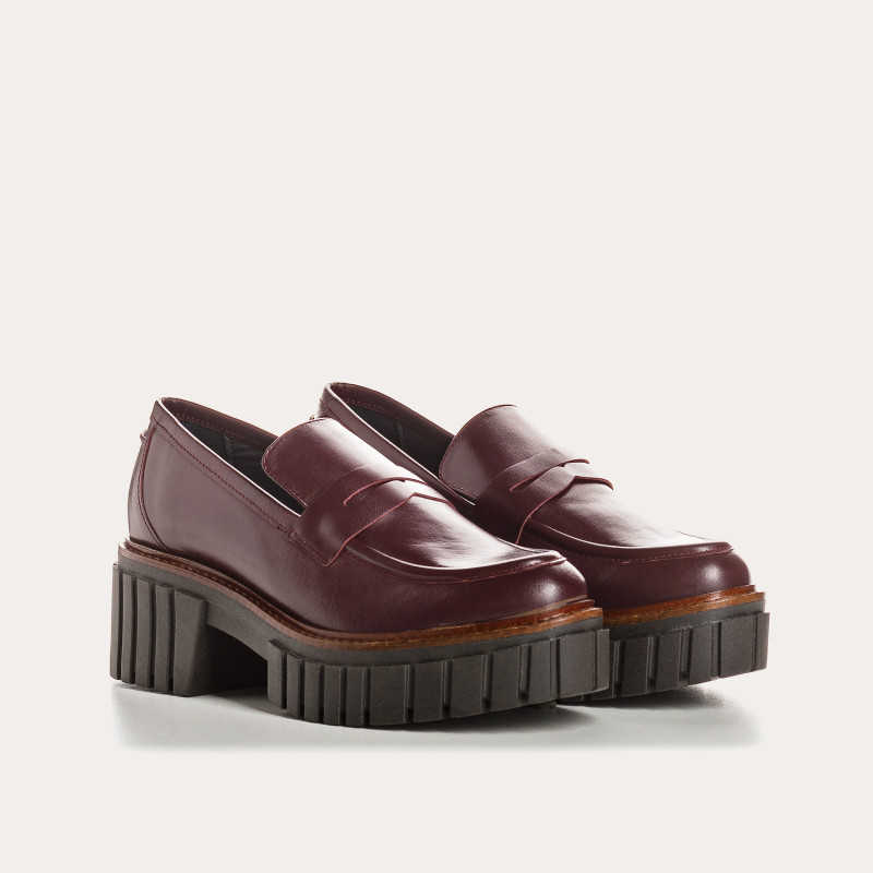 Chunky leather moccasins smooth