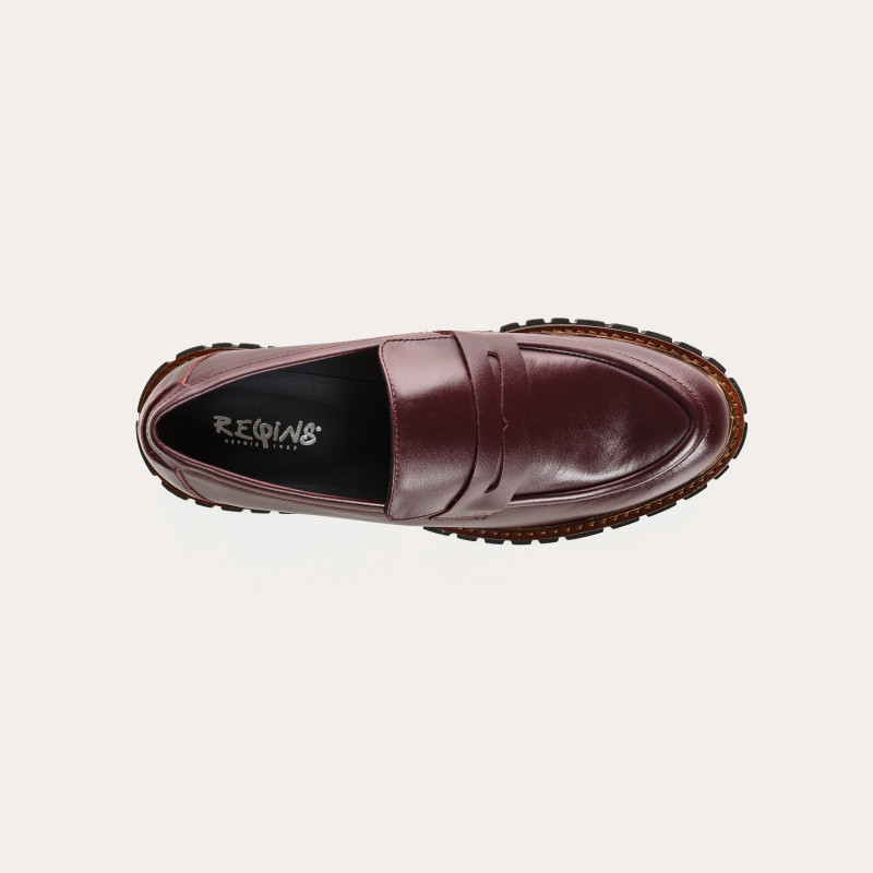 Chunky leather moccasins smooth