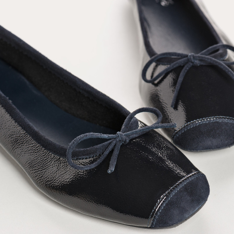 Napak leather knot flat ballerinas