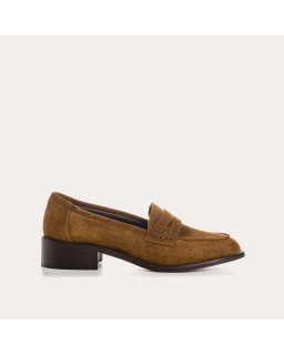 Velvet leather college loafers Oil