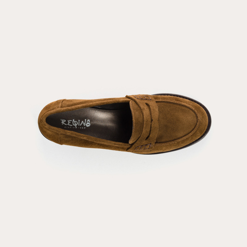 Velvet leather college loafers Oil