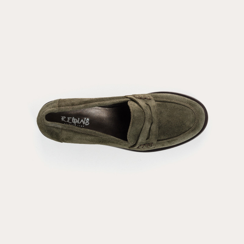 Velvet leather college loafers Oil
