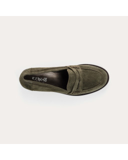 Velvet leather college loafers Oil