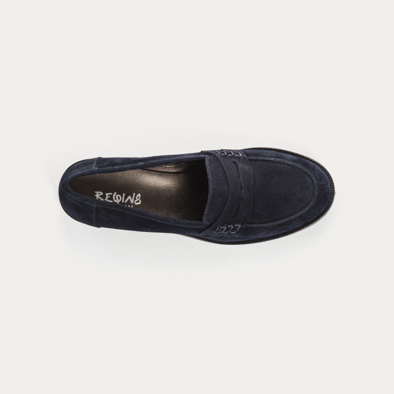 Mocassins collège en cuir velours oil